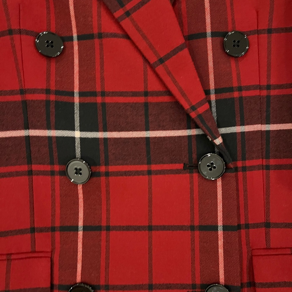 LAUREN Ralph Lauren Women’s  Red Plaid Blazer size 4 - Picture 6 of 16